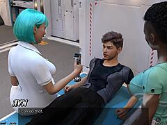 in this game episode, the curvy teen in outfit wants to grope and touch my big cock during mature anime scene