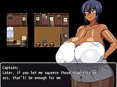 tanned girl natsuki hentai game ep 1 huge tits flashing to help the captain jerk off