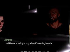 Στην ιστορία hentai, η καστανή με τα μεγάλα φυσικά στήθη γδύνεται σε κορσέ στο μπαρ στριπτίζ για δημόσια φαντασία