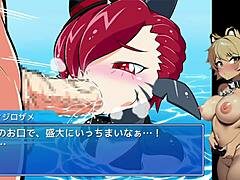 confronting the sea demon in this hentai fishing game