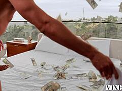 vixen blake as dream girlfriend bends over for blowjob fingering cowgirl lick and muff diving with hairy blonde