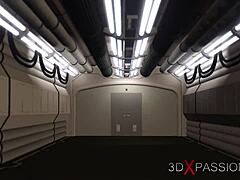 gnome young 18+ busty brunette gets cuffed in restraints for hardcore fucking with big cock. she takes shaved tits creampie in bdsm ass action.