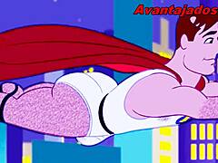 Gay drawing of hero with giant ass