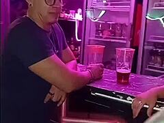 Horny In Party, Boss Fucks Me In Men's Bathroom!