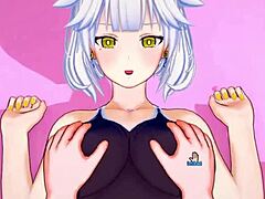 Badpoipoi's pool game in 3d anime style