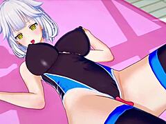 Badpoipoi's pool game in 3d anime style