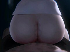 わー、ヘンタイのシャーロットがシャワーシーンでゴーストとセックス 😲