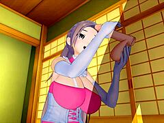 Cute girl excites my big cock in maid costume