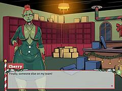 the boss has a huge cock in claus secret surprise!