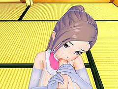 Cute girl excites my big cock in maid costume