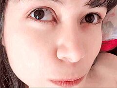 Young teen rubs her pussy close-up until she cums in softcore scene