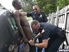 Two police officers TAKE ADVANTAGES of this black guy at work