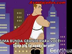 Gay drawing of hero with giant ass