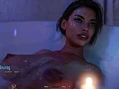 In Santa County, I touch my stepmom's pussy while bathing, leading to squirting.