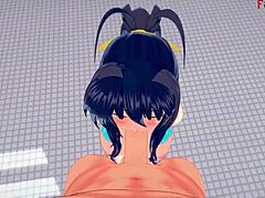 akeno asks for something in public pool in hs dxd