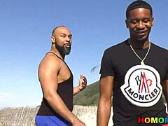 i get rammed by two big black dudes in threesum