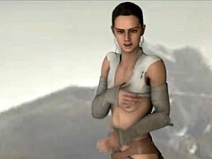 rey auditions for interracial porn in cute anime outfit.