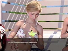 Detailed Adventures Of Kate On The Beach In Public