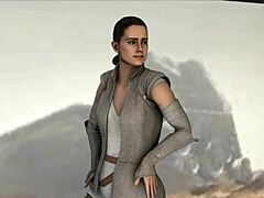 rey auditions for interracial porn in cute anime outfit.