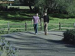 Hairy Stud Gets Barebacked in Wild Foot Fetish Threesome with Twinks