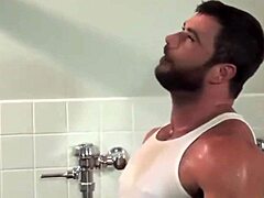Firefighter Plumber Fucks in Bar Bathroom