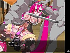 that curvy anime babe with big tits gets gangbanged hard in bdsm style...