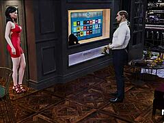 She sucks her boss at home