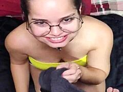 White Moon Deepthroats Big Cock Cumshot