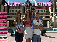 A wife and stepmother share emotional moments in this anime hentai series.