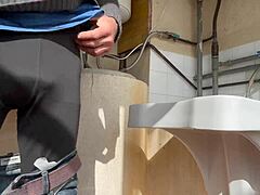 Hot wife hiding with the neighbor in the laundry room - i want to suck and cum in my mouth