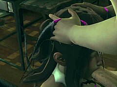 Succubus with monster cock intensely fucks me in the night, 3D hentai uncensored