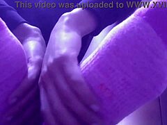 Showing New Pink Socks and Tired Feet!