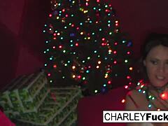 Charley Chase receives Christmas cock from brunette pornstar