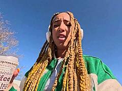 Ebony Luna Recognizes Me On Street, Takes Home For Merciless Fuck!