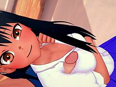 nagatoro in old uniform plays with big cock 😈