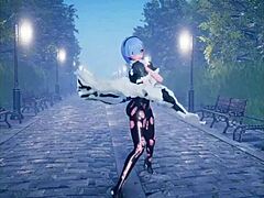 this cute anime girl is dancing and getting fucked in part 2