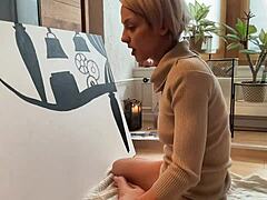 Painting my studio art