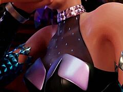 kda kaisa is sucking and fucking two big cocks in this mmf threesome scene