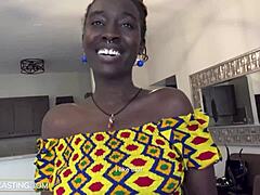 gorgeous african model participates in bikini photoshoot interview