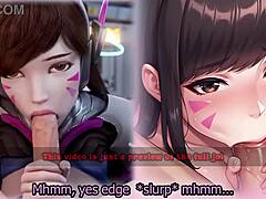 Can You Handle D Va's Edging Game In Submissive Femdom Hentai With Multiple Endings?