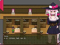 Witch's first prostitute job with handjob on cock