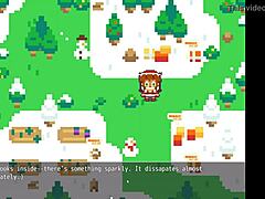 poppy from lol wants to be covered in hot cum for christmas in this hentai game