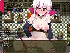 Witch's first prostitute job with handjob on cock