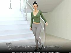 Rudovláska učiteľka jógy nadržaná fúkanie a šúka piču v sprche