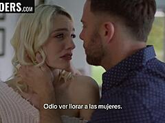 skinny blonde milf rides and licks passionately