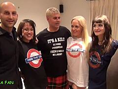 Professor tubbs adreena rides big tits in group doggystyle, licking and double fucking