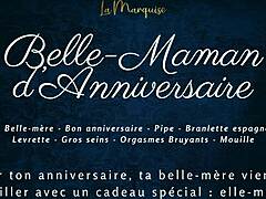 Belle-maman d'anniversaire - french step-mom enjoys doggystyle bent over in european celebration