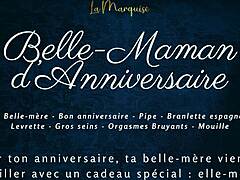 Belle-maman d'anniversaire - french step-mom enjoys doggystyle bent over in european celebration
