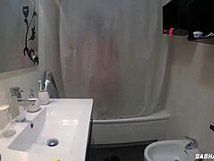 Shower Pissing On Shaved Pussy