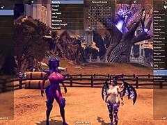 Breeding female succubus level 4 with monster cock oral and big tits 😈